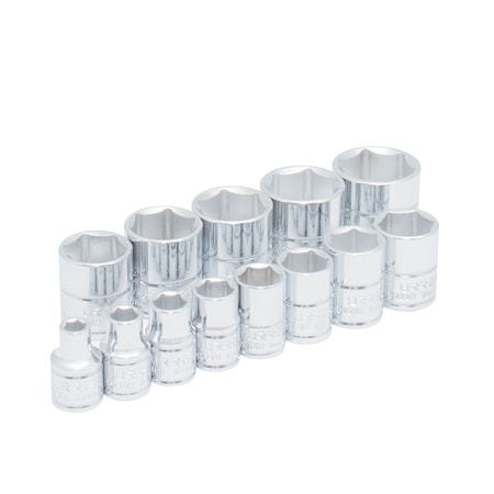 Urrea 3/8"drive, 6 point short socket set, SAE, 13 pieces 52126